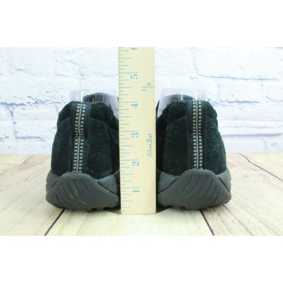 LL Bean Black Suede Comfort Moccasin Slip On Loafer Shoes Size 8.5 Wide - Picture 6 of 9